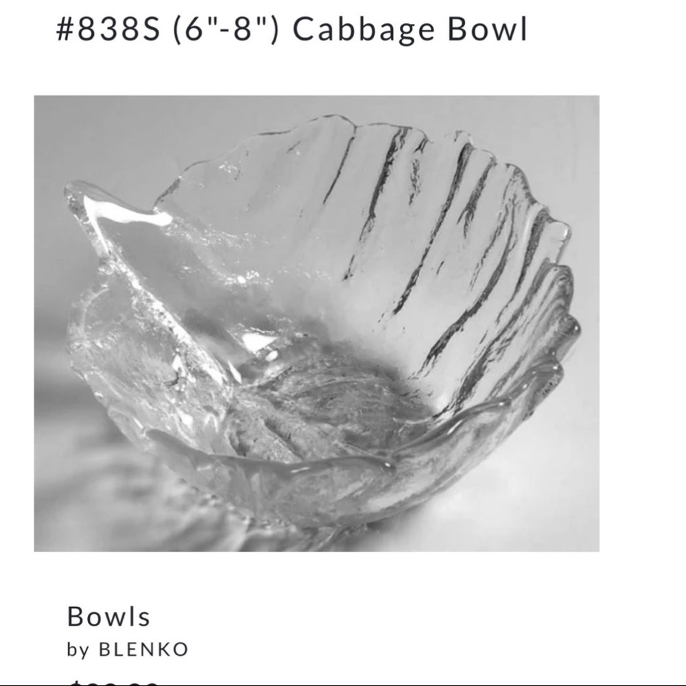 Blenko Bowls by Blenko Crystal Cabbage Bowl